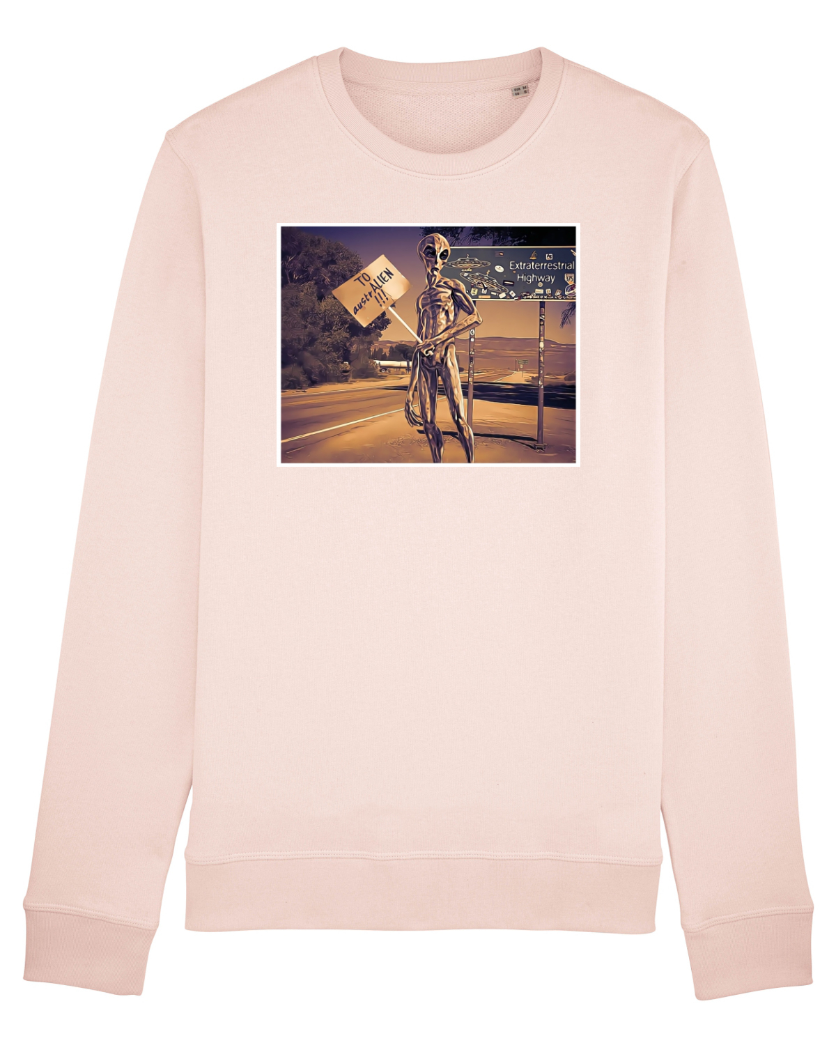 Bluză mânecă lungă Unisex Rise Candy Pink