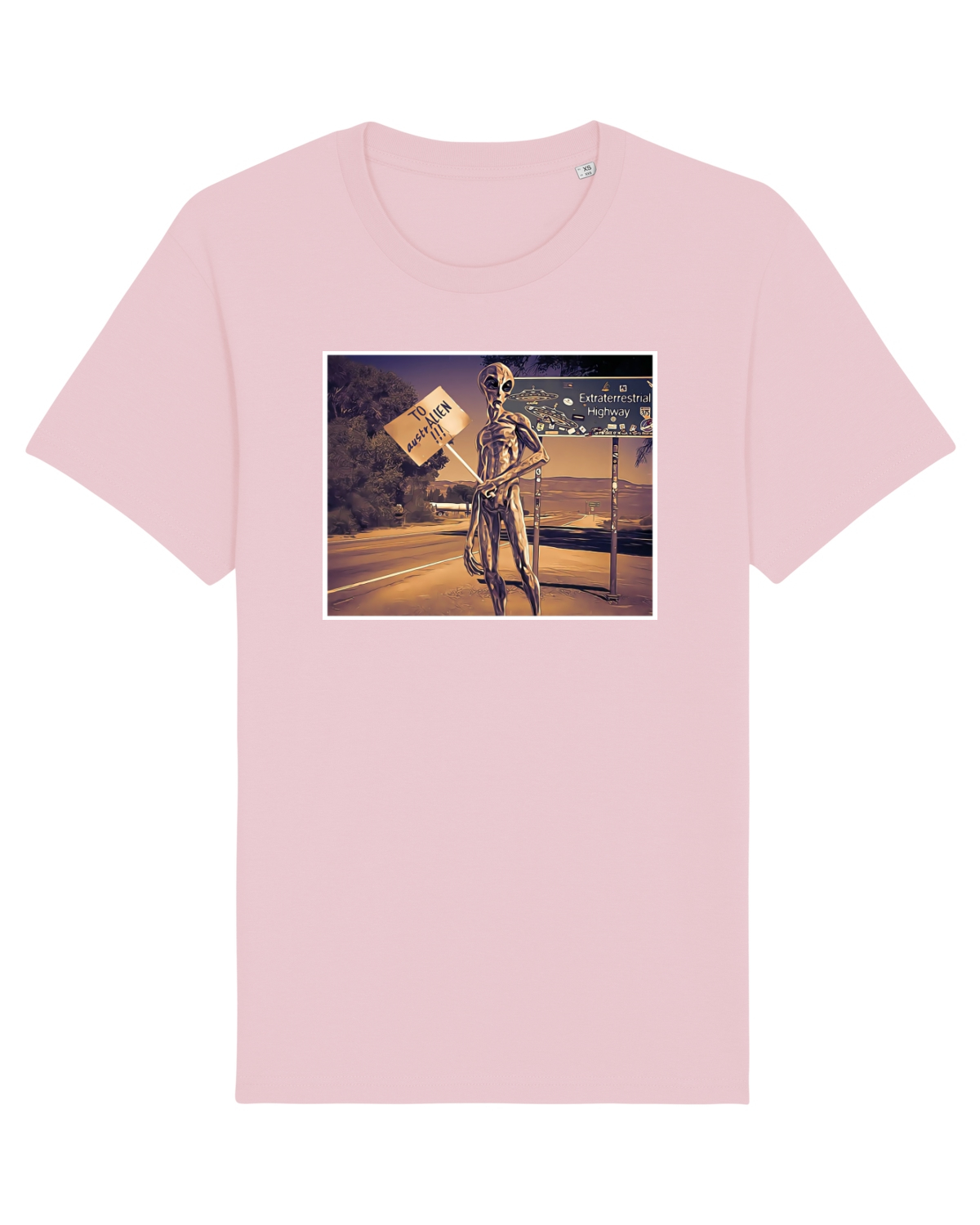 Tricou mânecă scurtă Unisex Rocker Cotton Pink