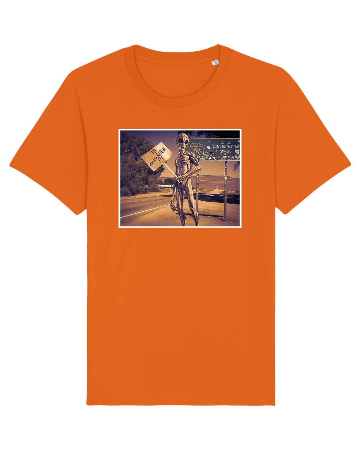 Tricou mânecă scurtă Unisex Rocker Bright Orange