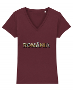 România (1 Decembrie) Tricou mânecă scurtă guler V Damă Evoker