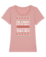 In tara mea Tricou mânecă scurtă guler larg fitted Damă Expresser