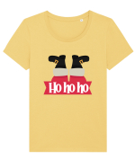 Craciun Fericit! Ho ho ho 2 Tricou mânecă scurtă guler larg fitted Damă Expresser