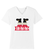 Craciun Fericit! Ho ho ho 2 Tricou mânecă scurtă guler V Bărbat Presenter