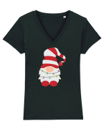Christmas gnome Tricou mânecă scurtă guler V Damă Evoker