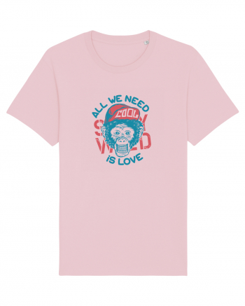 All we need is Love Monkey Cotton Pink