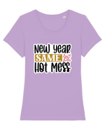 New Year Same Hot Mess Tricou mânecă scurtă guler larg fitted Damă Expresser