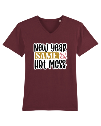 New Year Same Hot Mess Burgundy