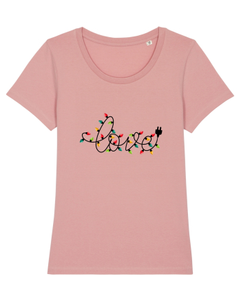 Christmas lights love Canyon Pink