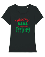 Christmas isn’t a season, it’s a feeling Tricou mânecă scurtă guler larg fitted Damă Expresser
