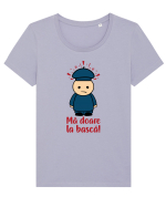 Ma doare la basca Tricou mânecă scurtă guler larg fitted Damă Expresser