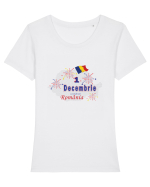 1 Decembrie Ziua nationala Tricou mânecă scurtă guler larg fitted Damă Expresser