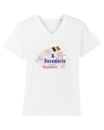 1 Decembrie Ziua nationala Tricou mânecă scurtă guler V Bărbat Presenter