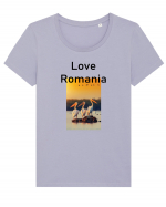 Love Romania #1 Tricou mânecă scurtă guler larg fitted Damă Expresser