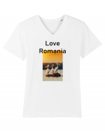 Love Romania #1 Tricou mânecă scurtă guler V Bărbat Presenter