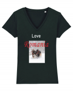 Love Romania #2 Tricou mânecă scurtă guler V Damă Evoker