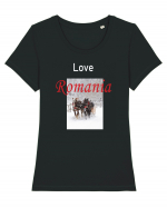 Love Romania #2 Tricou mânecă scurtă guler larg fitted Damă Expresser