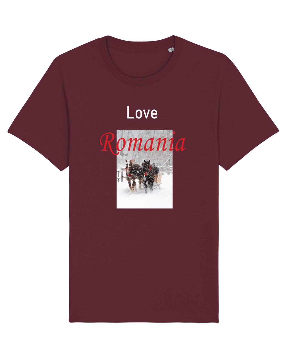 Tricou mânecă scurtă Unisex Rocker Burgundy