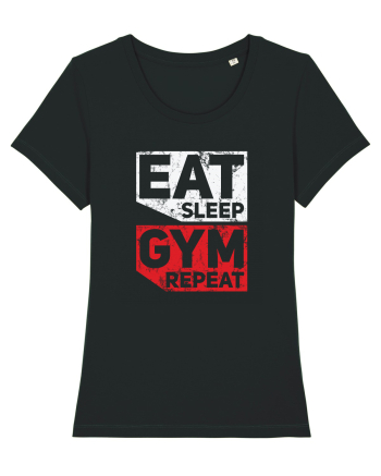 Eat sleep gym repeat Black