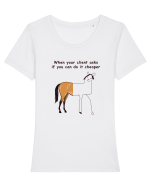 Funny clients Tricou mânecă scurtă guler larg fitted Damă Expresser