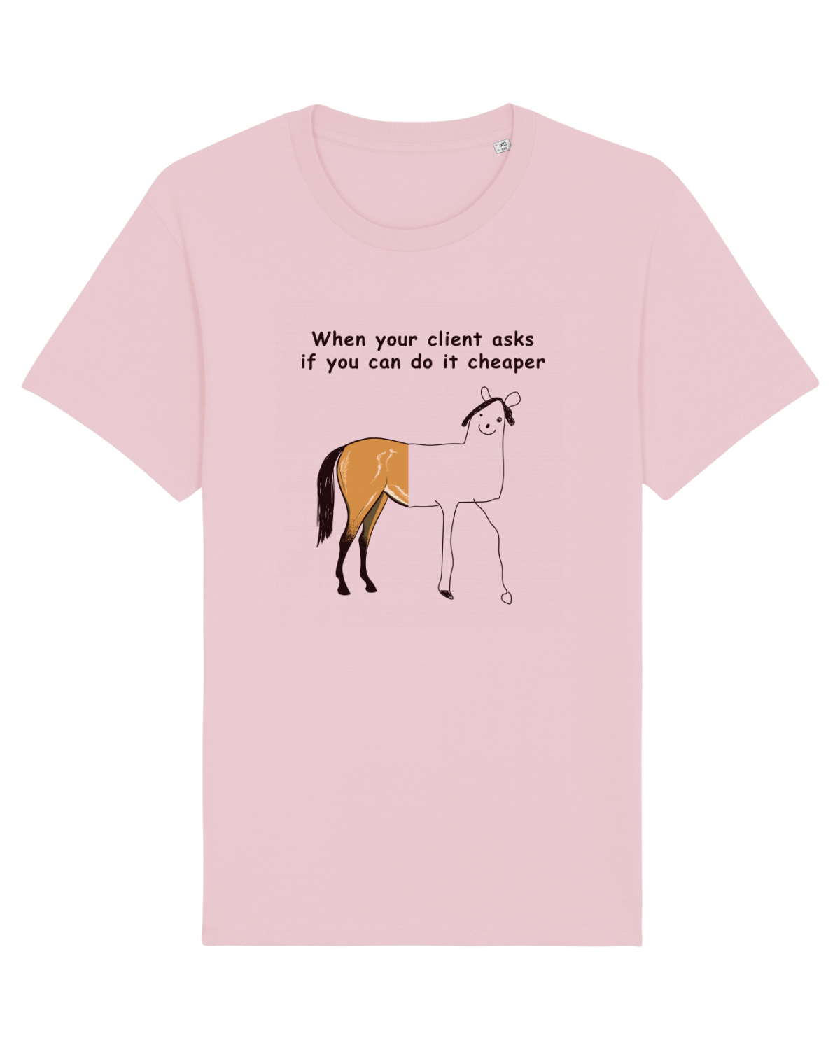 Tricou mânecă scurtă Unisex Rocker Cotton Pink