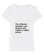 Action Tricou mânecă scurtă guler V Damă Evoker
