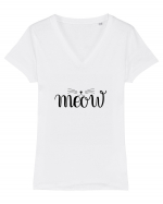 Meow Tricou mânecă scurtă guler V Damă Evoker