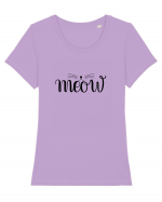 Meow Tricou mânecă scurtă guler larg fitted Damă Expresser