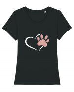 Paw #2 Tricou mânecă scurtă guler larg fitted Damă Expresser