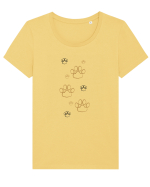 Paw #4 Tricou mânecă scurtă guler larg fitted Damă Expresser