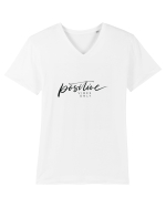 Positive vibes only Tricou mânecă scurtă guler V Bărbat Presenter