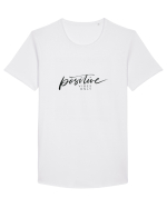 Positive vibes only Tricou mânecă scurtă guler larg Bărbat Skater