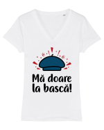 Ma doare la basca v2 Tricou mânecă scurtă guler V Damă Evoker