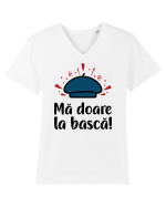 Ma doare la basca v2 Tricou mânecă scurtă guler V Bărbat Presenter