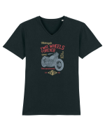 Two Wheels Forever Bobber Tricou mânecă scurtă guler V Bărbat Presenter