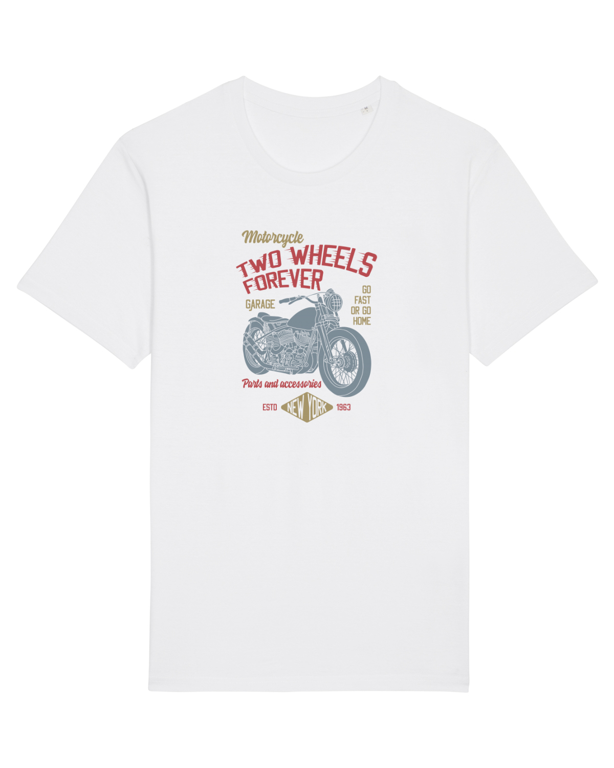 Tricou mânecă scurtă Unisex Rocker White