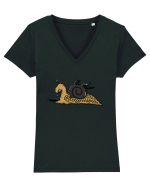 MELC TUNAT Tricou mânecă scurtă guler V Damă Evoker