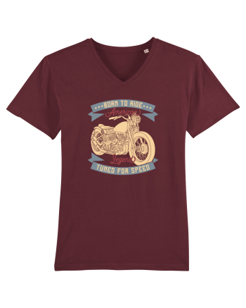 Born to Ride American Legend Motorcycle Burgundy