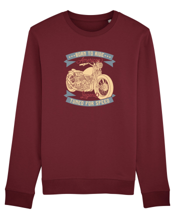 Born to Ride American Legend Motorcycle Burgundy