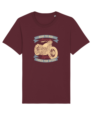 Born to Ride American Legend Motorcycle Burgundy