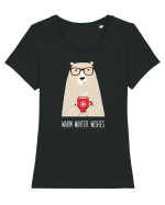 Warm Winter Wishes Tricou mânecă scurtă guler larg fitted Damă Expresser