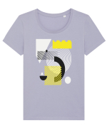 Geometry Tricou mânecă scurtă guler larg fitted Damă Expresser