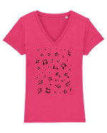 Music Tricou mânecă scurtă guler V Damă Evoker