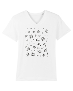 Music Tricou mânecă scurtă guler V Bărbat Presenter