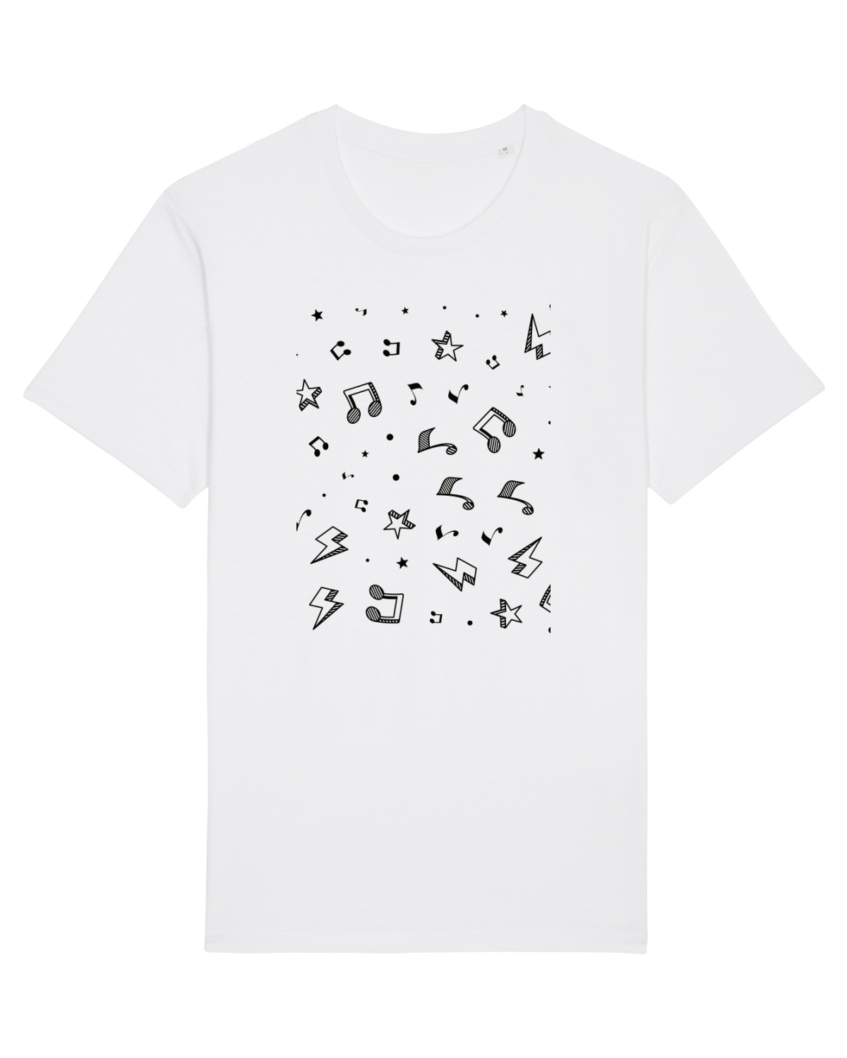 Tricou mânecă scurtă Unisex Rocker White
