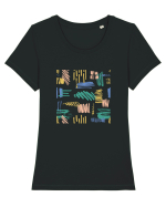 Chalk Experiment Tricou mânecă scurtă guler larg fitted Damă Expresser