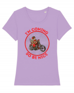 Biker Santa Tricou mânecă scurtă guler larg fitted Damă Expresser