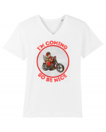 Biker Santa Tricou mânecă scurtă guler V Bărbat Presenter