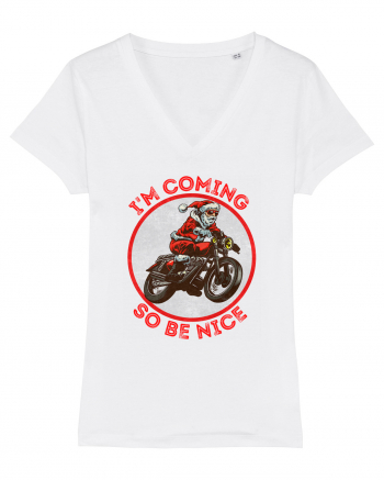 Biker Santa White