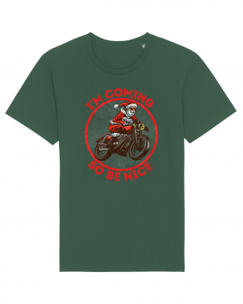 Biker Santa Bottle Green