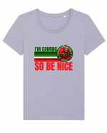 Biker Santa Tricou mânecă scurtă guler larg fitted Damă Expresser